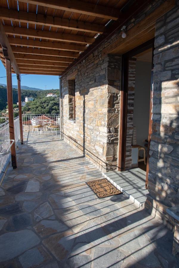 Stone cottage sunset view Áfissos Extérieur photo